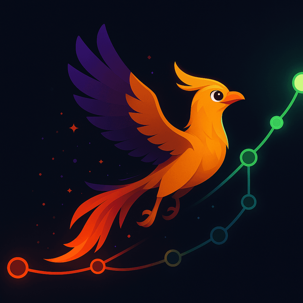 Phoenix flying along recovery path