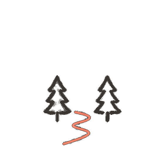 Forest path: One turn at a time